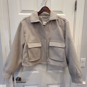 Abercrombie Cropped Wool blend shirt jacket